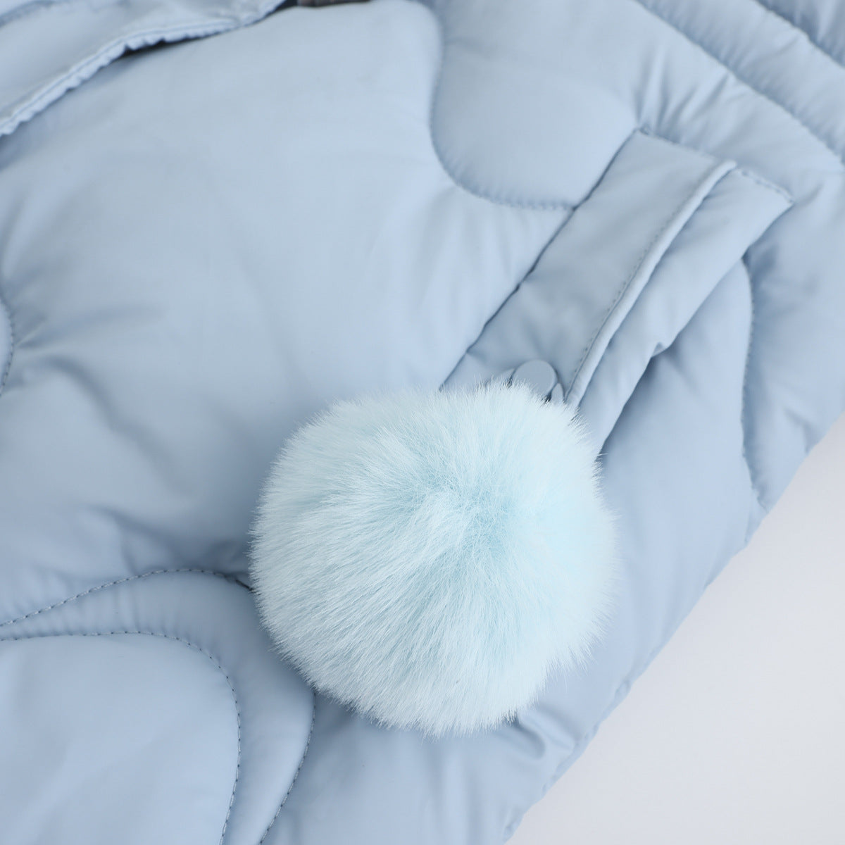 Mid Length Fur Trim Hood Coat