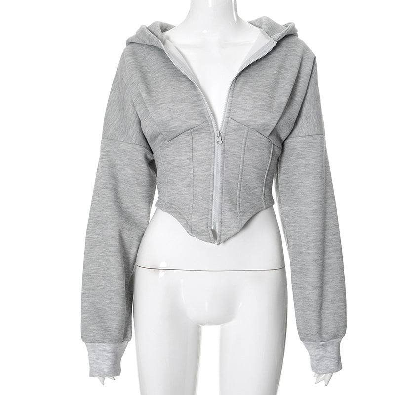 Zip Up Corset Bottom Hoodie – Shop Style Shark