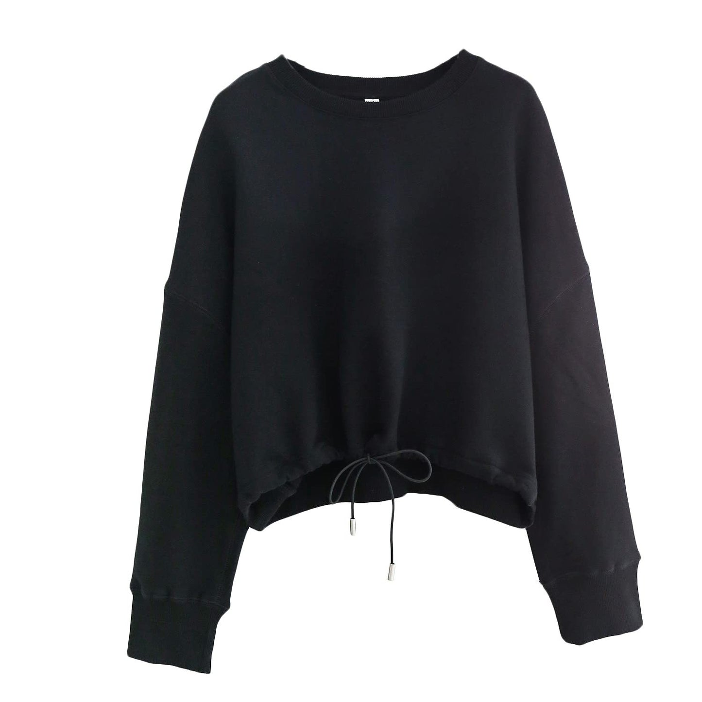 Crewneck Drawstring Bottom Sweatshirt