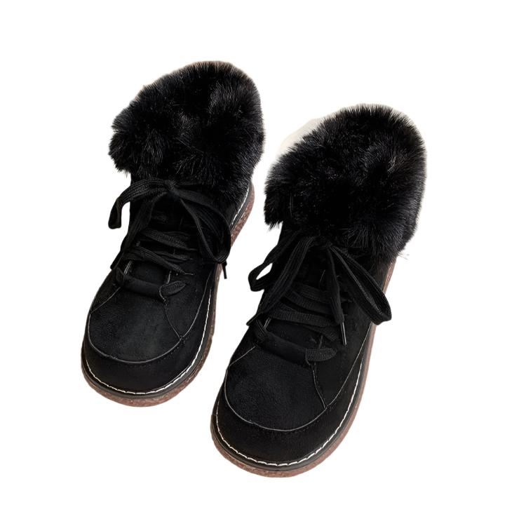 Lace up Low Top Platform Snow Boots