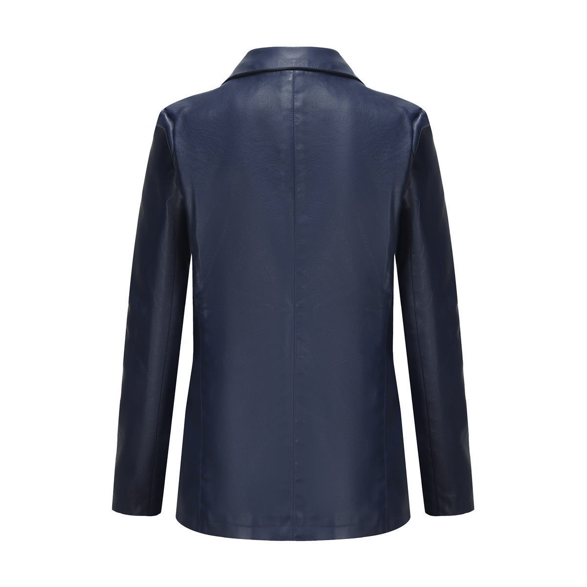 Long Sleeve Single Button PU Blazer