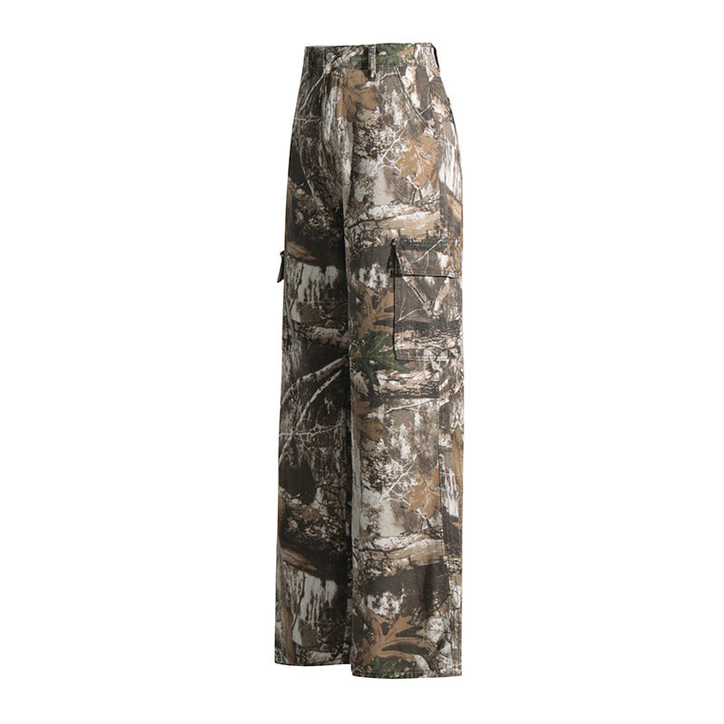 Camouflage High Waist Baggy Pants