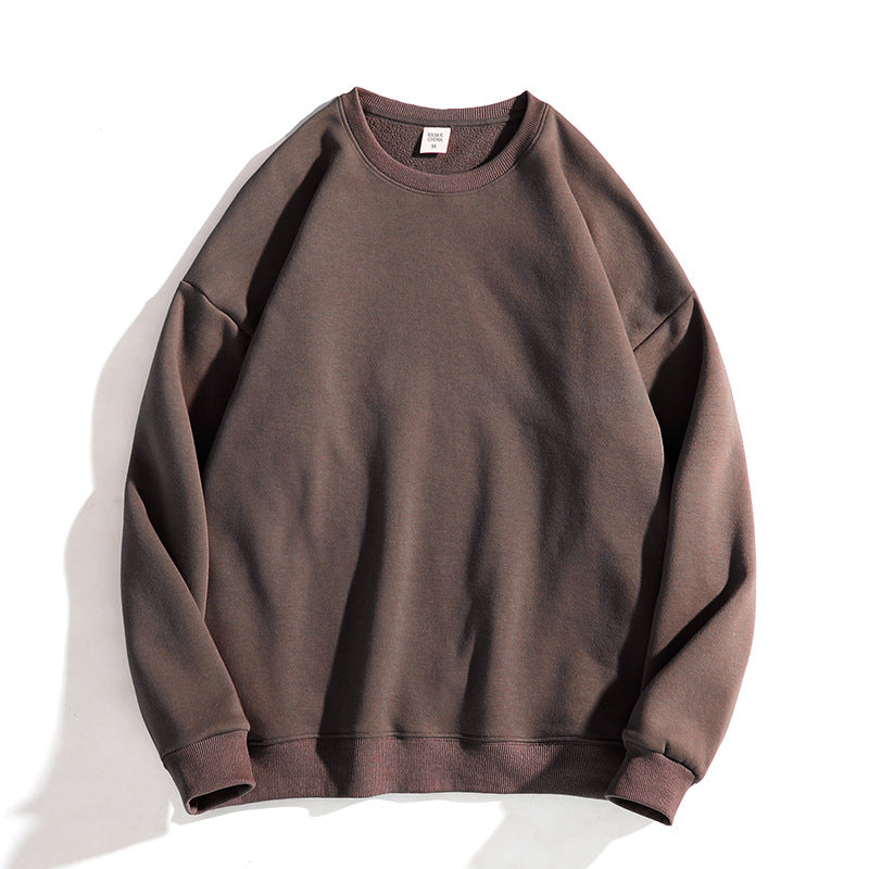 Solid Long Sleeve Crew Neck Sweatshirt