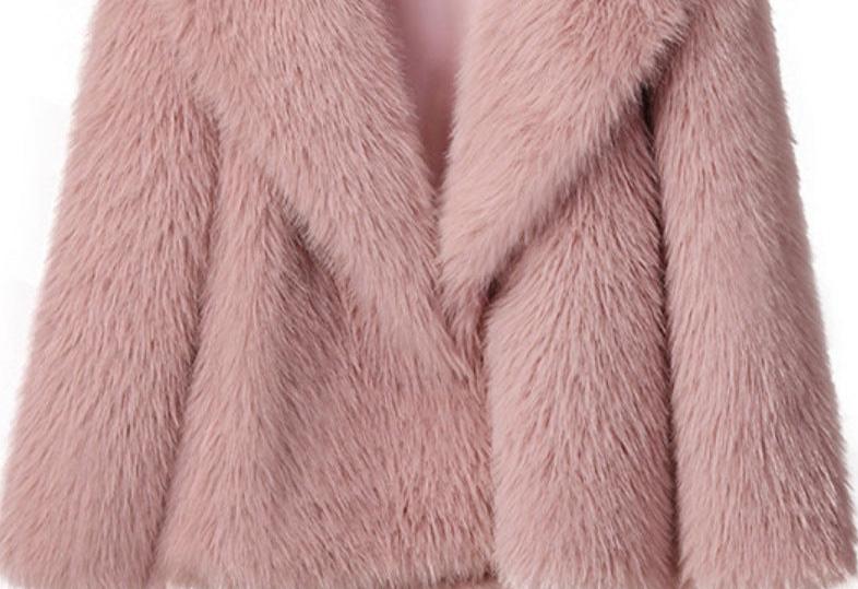 Faux Fur Loose Fitted Fur Jacket