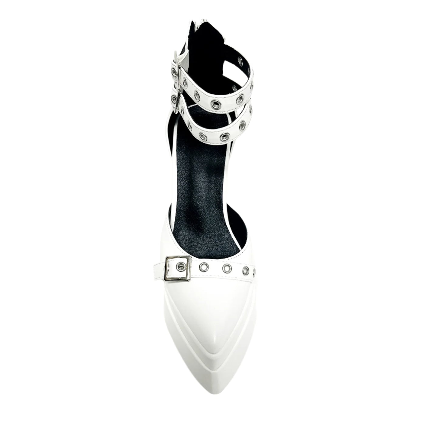 Double Belt Buckle Strap Platform Heels