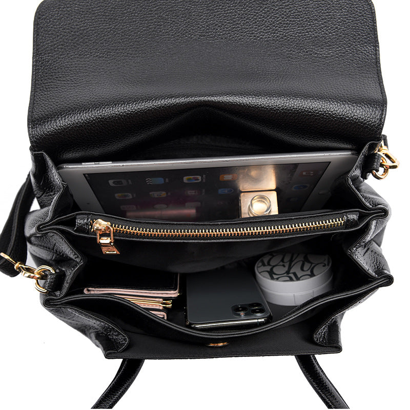 Crocodile Printed Flap Tote Bag