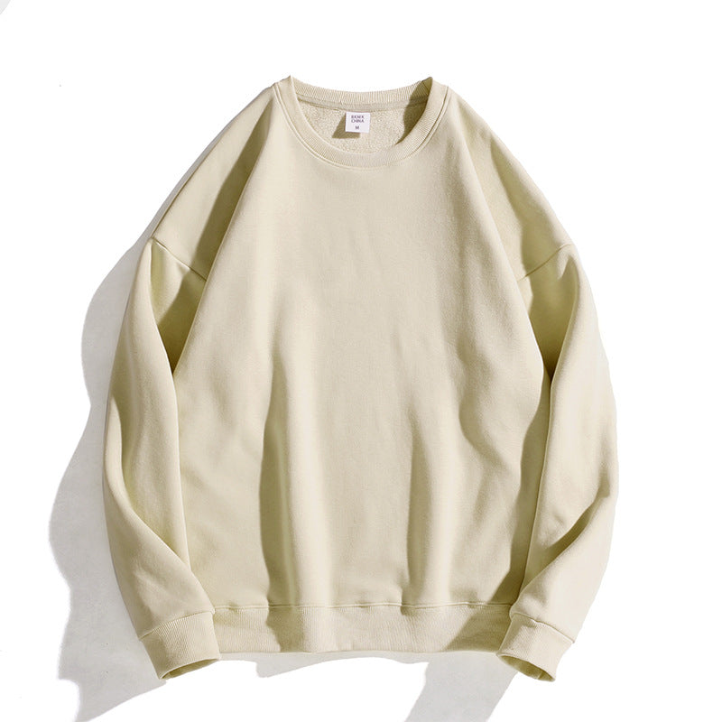 Solid Long Sleeve Crew Neck Sweatshirt