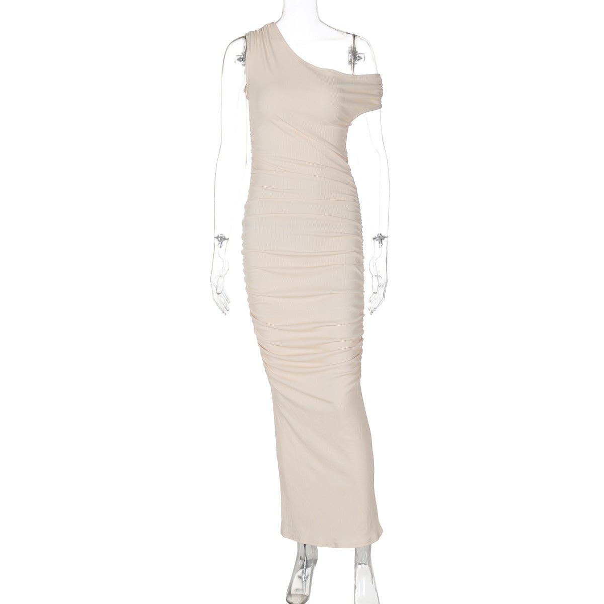 Off Shoulder Ruched Maxi Dress