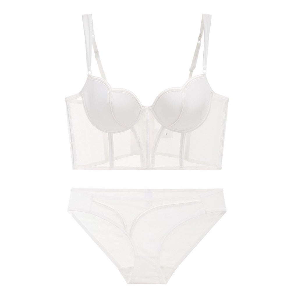 Scoop Cup Corset Bra and Panty Set