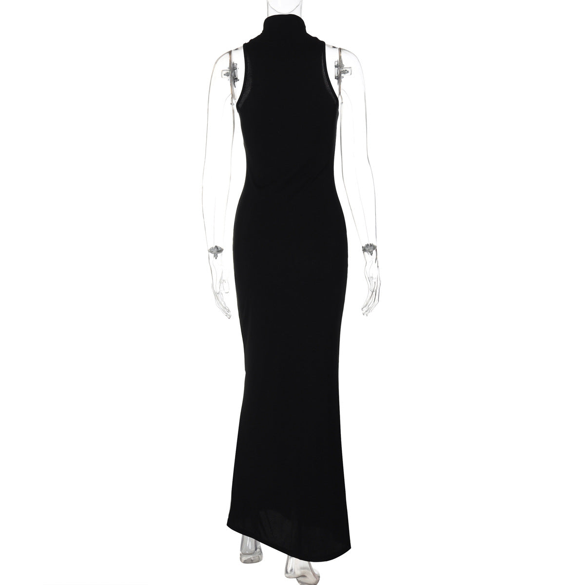Turtleneck Sleeveless Maxi Dress