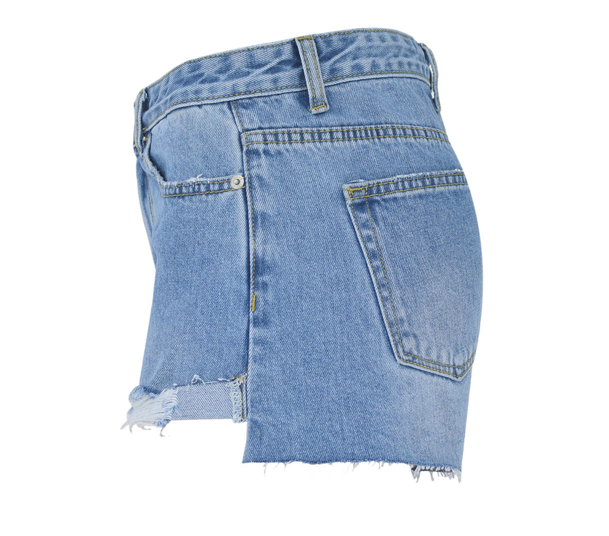 High Waist Light Wash Denim Shorts