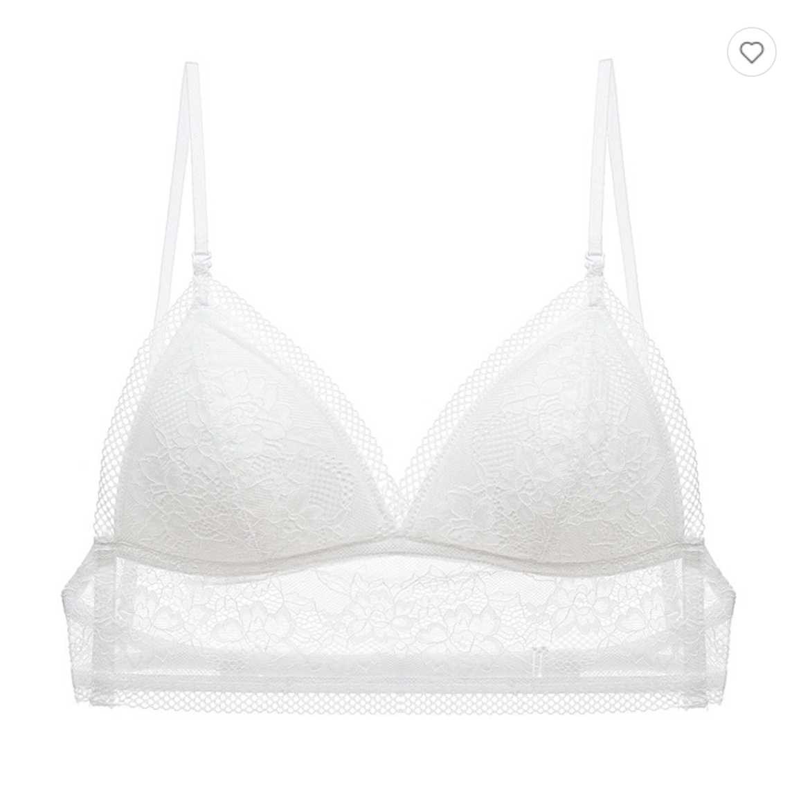 Spaghetti Strap Sheer and Lace Padded Bralette
