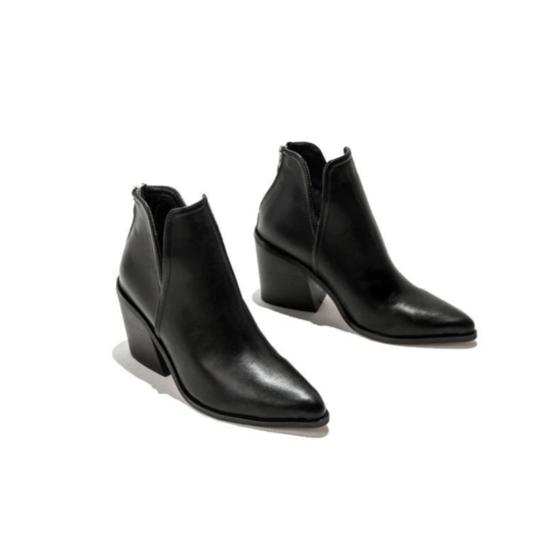 Pointy Toe Chunky Heel Booties