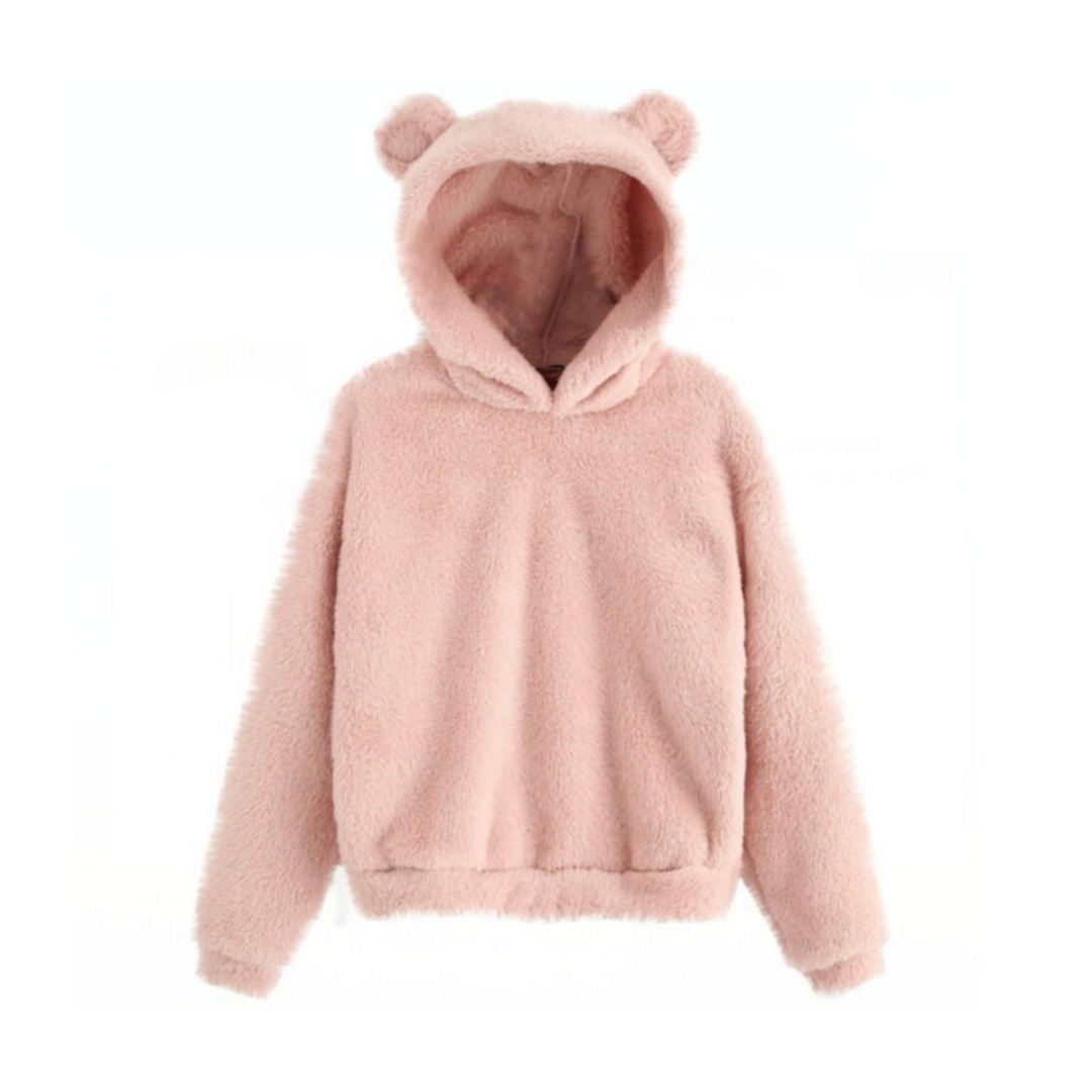 Bear Ear Furry Hoodie