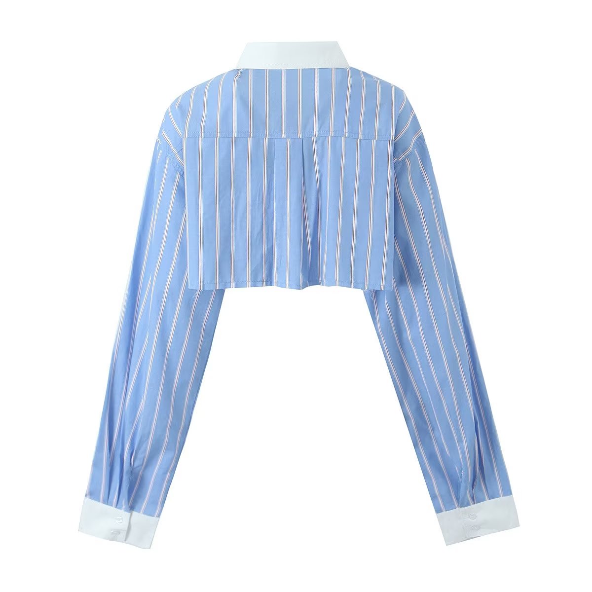Long Sleeve Button Up Striped Top