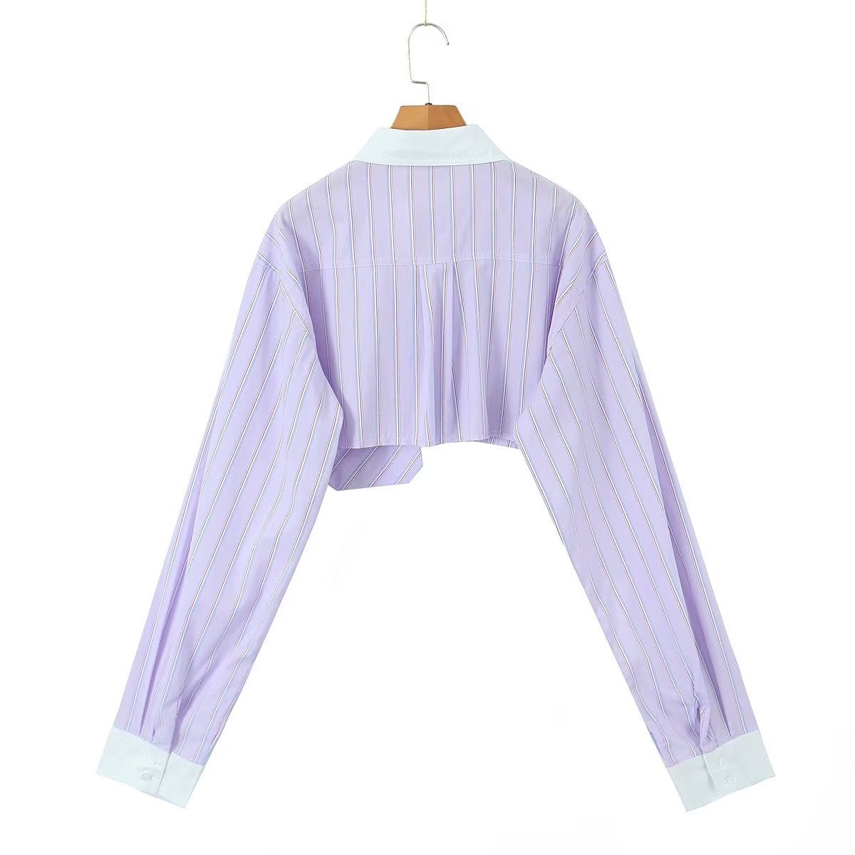 Long Sleeve Button Up Striped Top