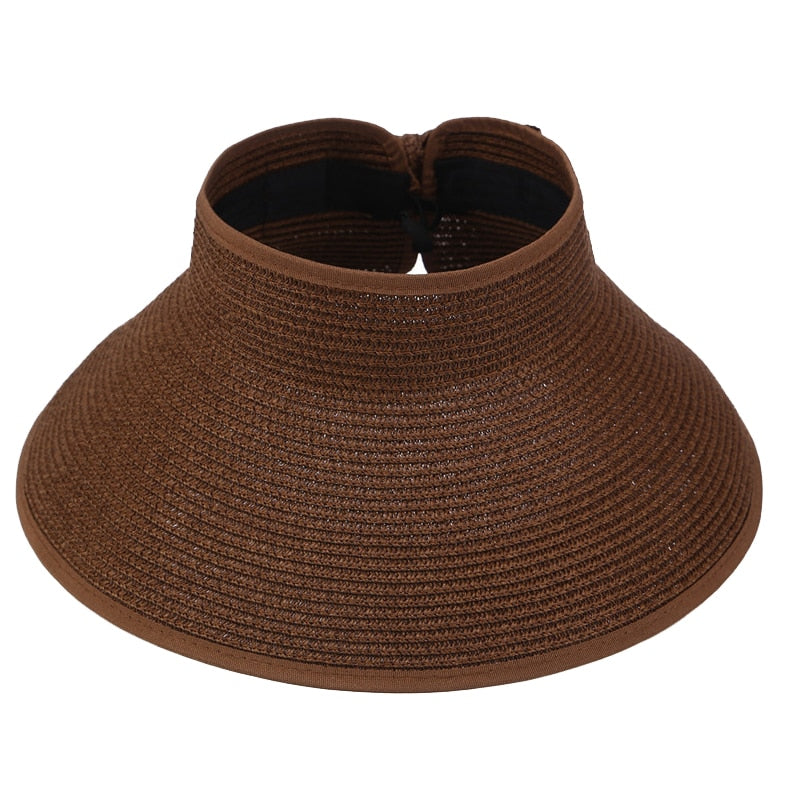 Wide Brim Straw Visor