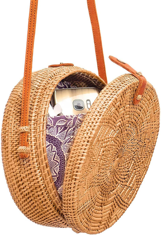 Handmade Woven Round Bag