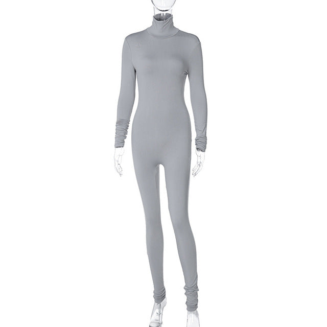 Turtleneck Long Sleeve Jumpsuit