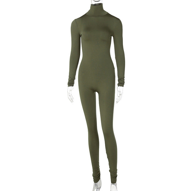 Turtleneck Long Sleeve Jumpsuit
