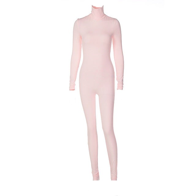 Turtleneck Long Sleeve Jumpsuit