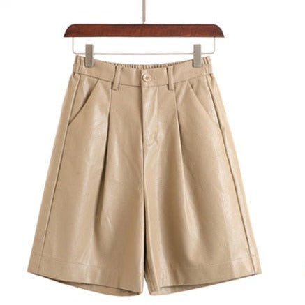 PU Wide Leg Bermuda Short
