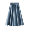 A Line PU Belted Midi Skirt