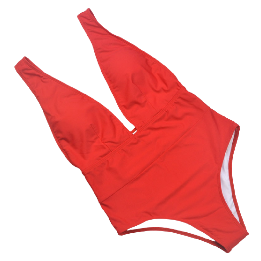 Plunge One Piece Swimsuit