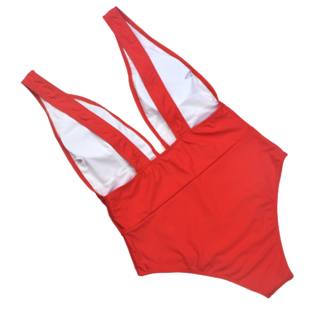 Plunge One Piece Swimsuit