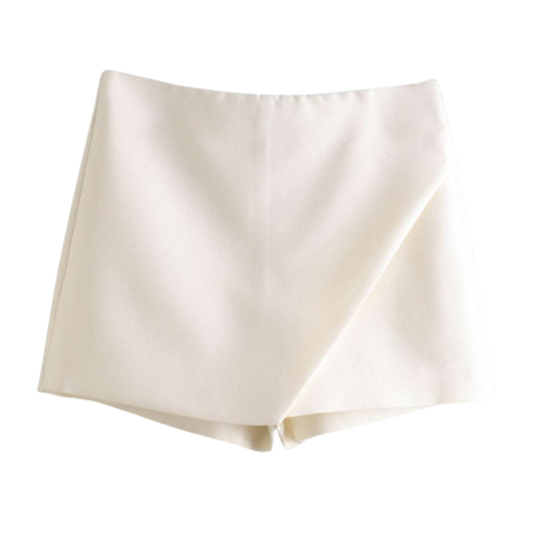 Asymmetric High Waist Skort