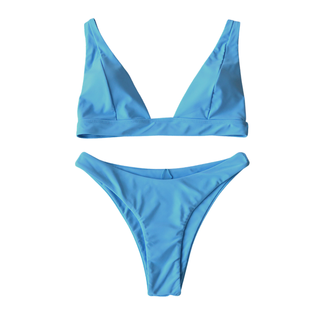 Solid Tank Bikini Set