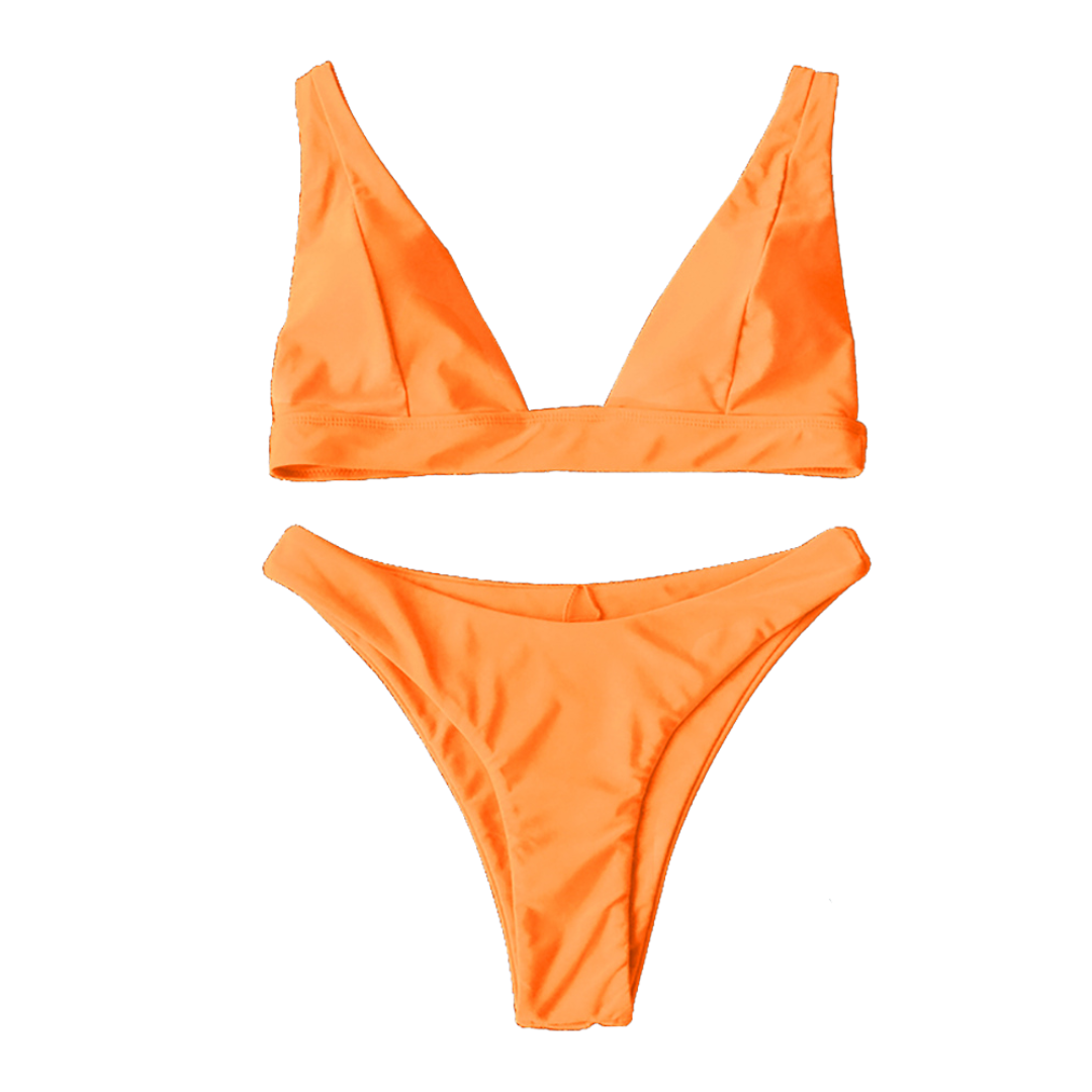 Solid Tank Bikini Set