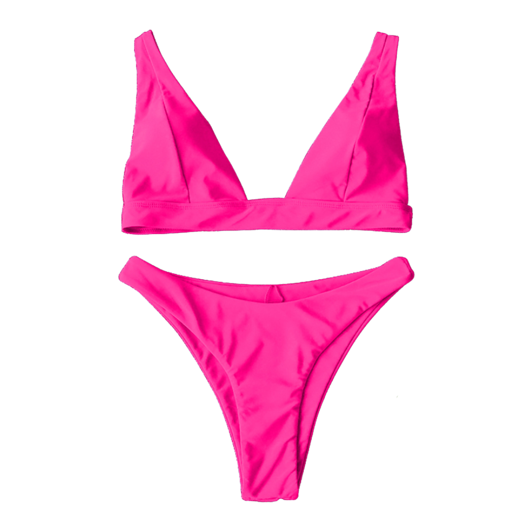 Solid Tank Bikini Set