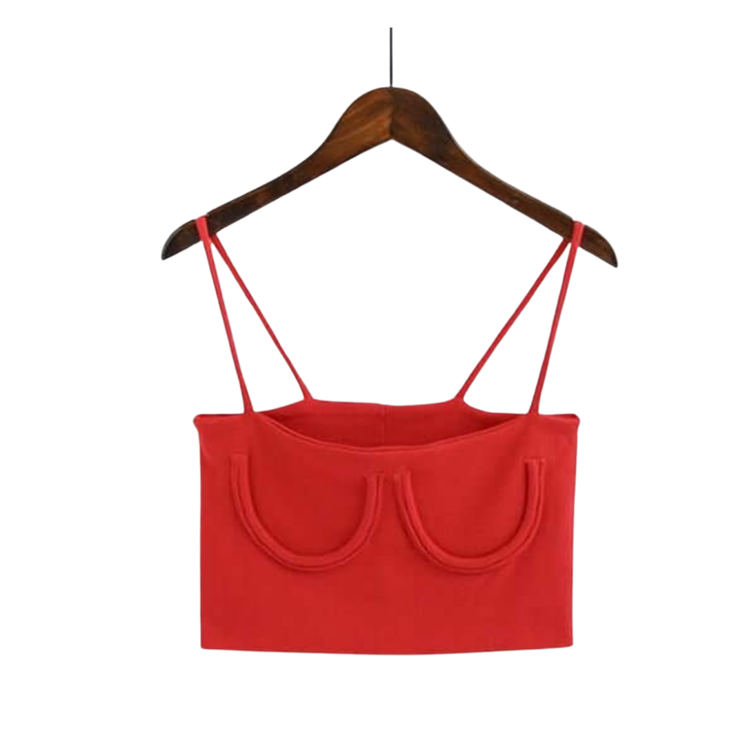 Crescent Moon Slash Knit Cami