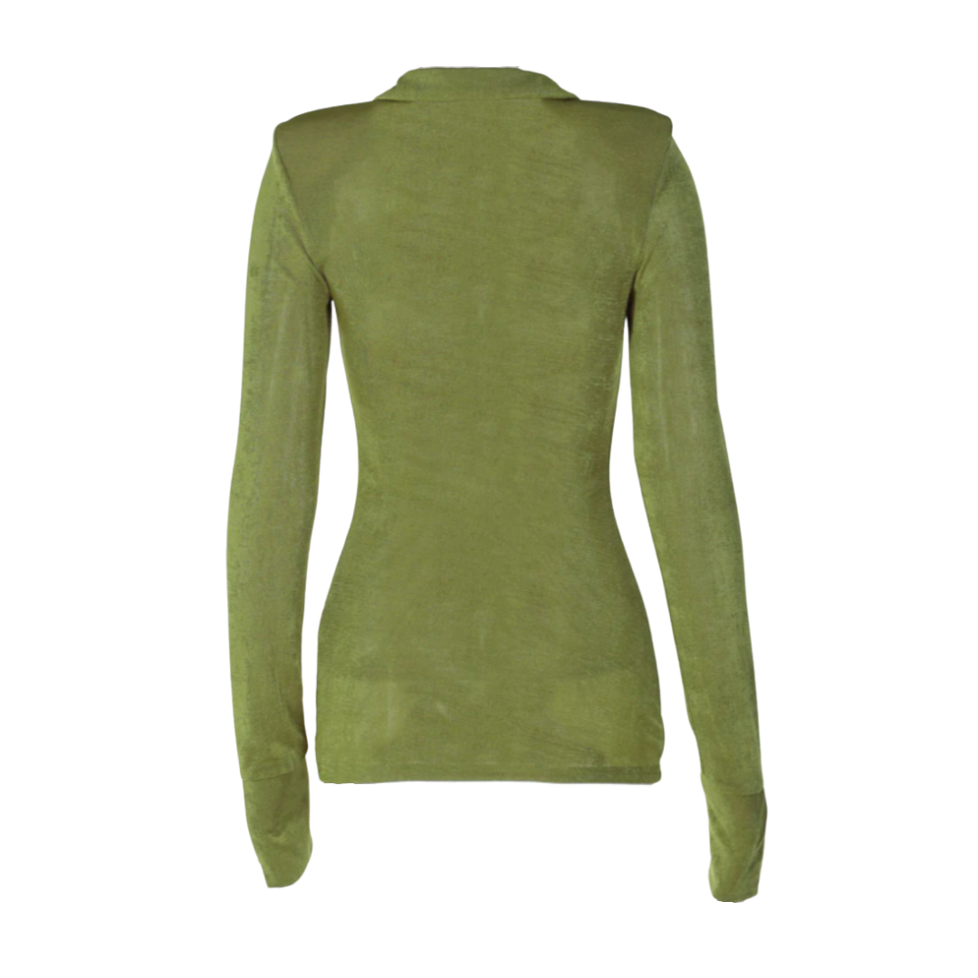 Ruched Collared Blouse