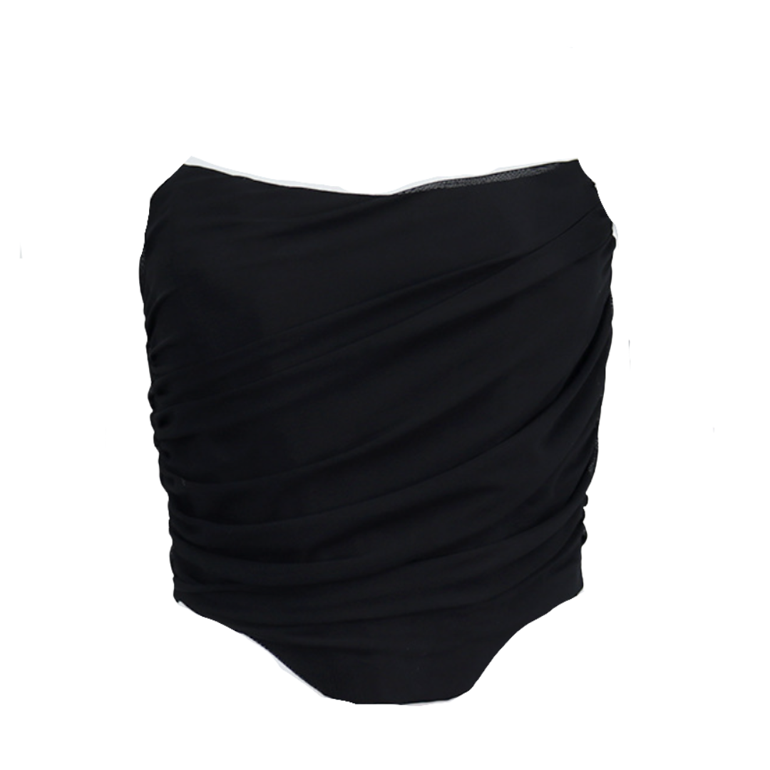 Mesh Overlay Bustier Top
