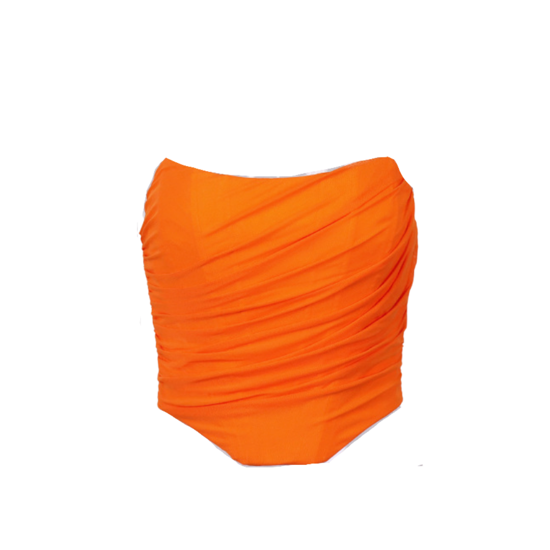 Mesh Overlay Bustier Top