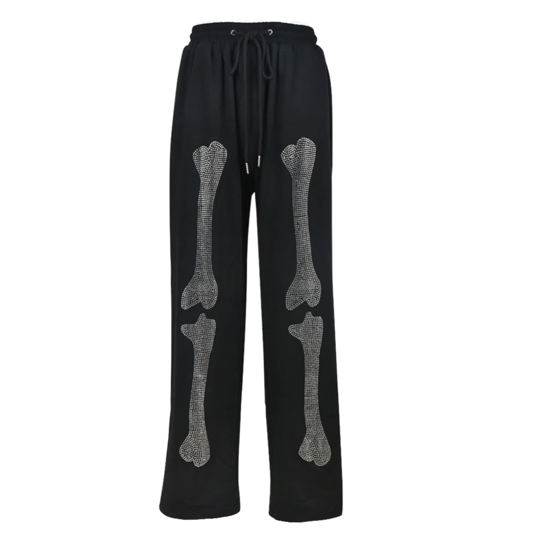 Rhinestone Skeleton Jogger
