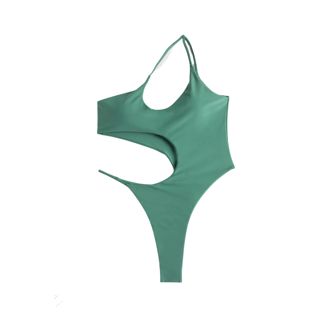 Side Cut Out One Shoulder Monokini
