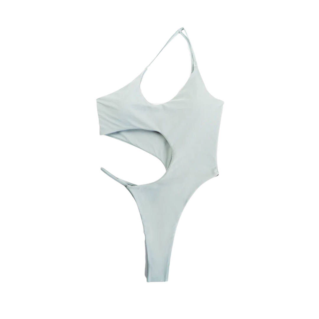 Side Cut Out One Shoulder Monokini