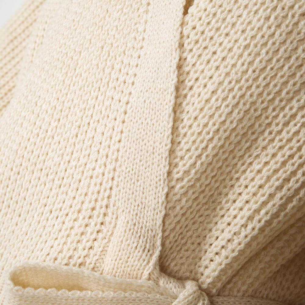 Cream Knit Wrap Sweater