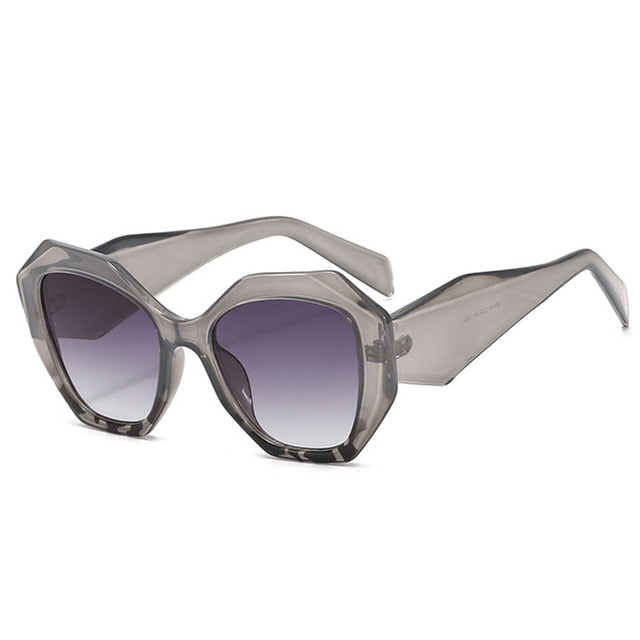 Oversized Retro Polygon Sunglasses