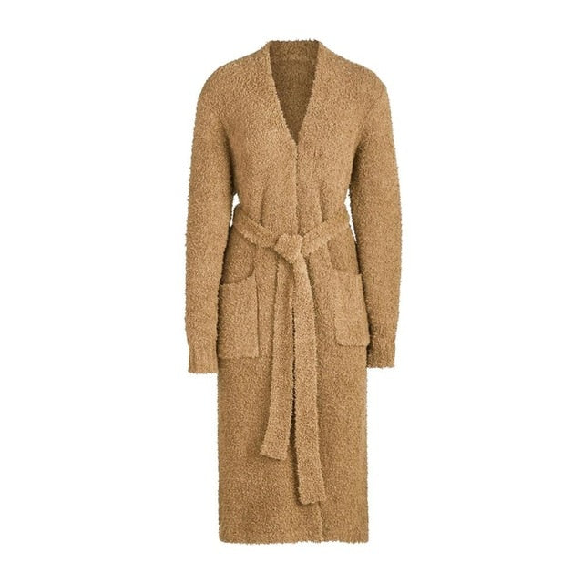 Teddy Floor Length Cardigan
