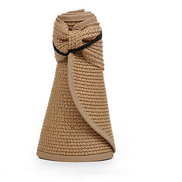 Wide Brim Straw Visor