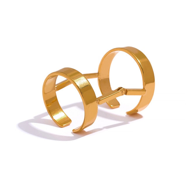 Stainless Steel Double Ring with Bendable Joint