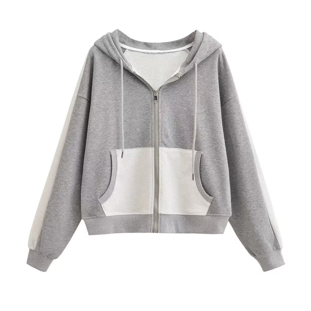 
                      
                        Hooded Zip Up Colorblock Hoodie
                      
                    