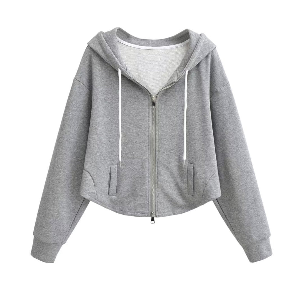 
                      
                        Curved Hem Zip Up Hoodie
                      
                    