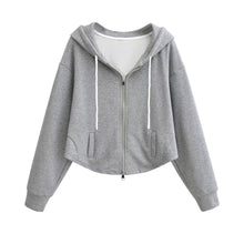  Curved Hem Zip Up Hoodie