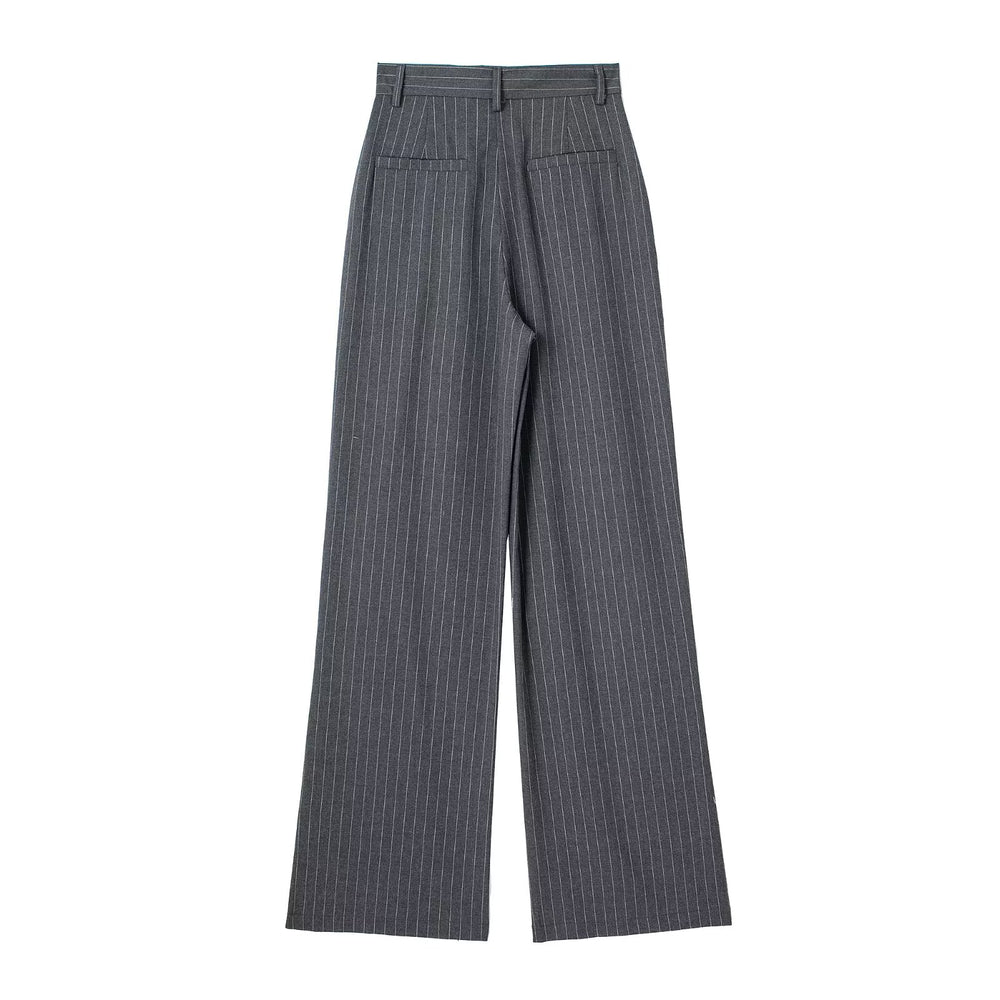 
                      
                        Pinstripe High Waist Wide Leg Trousers
                      
                    