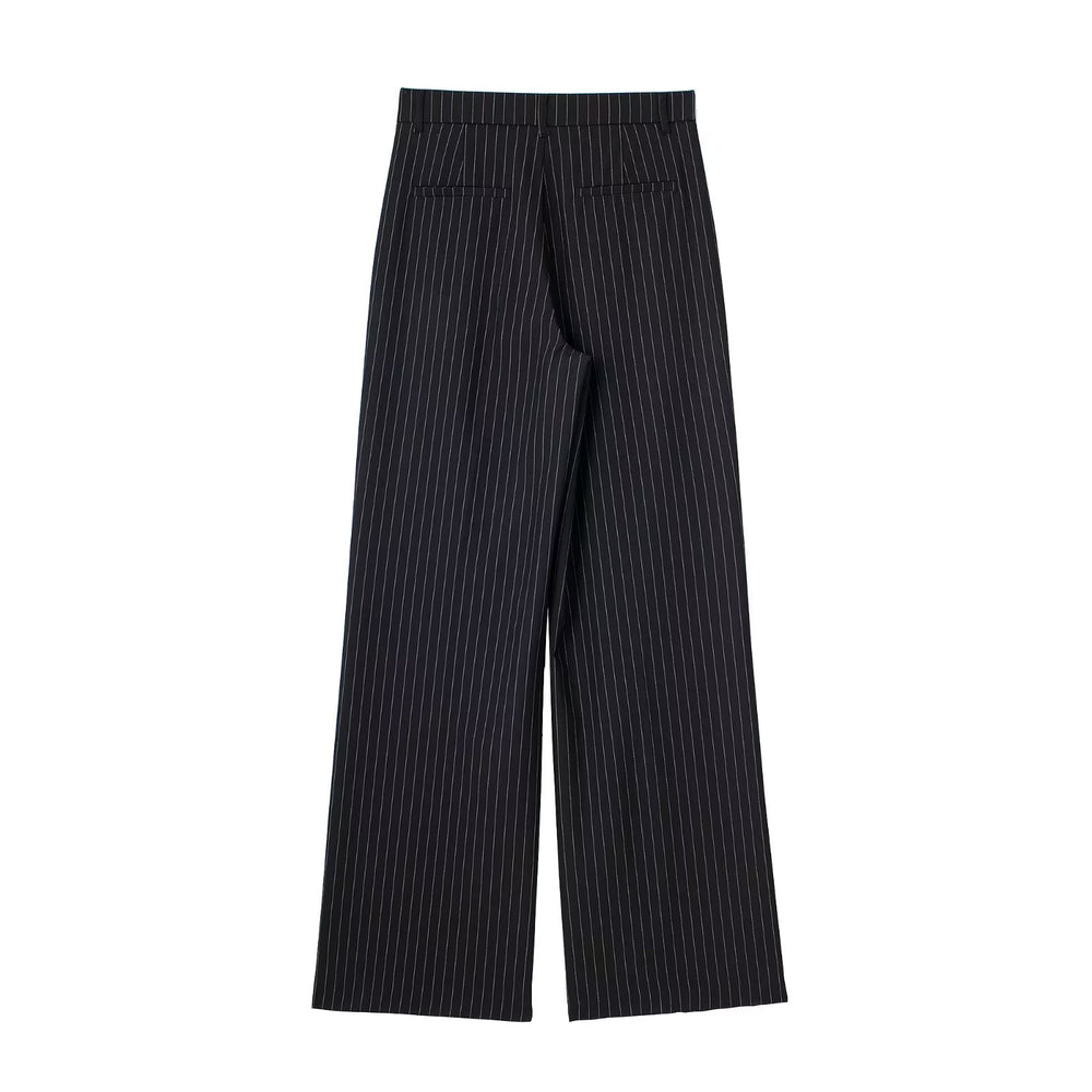 
                      
                        Pinstripe High Waist Wide Leg Trousers
                      
                    